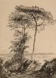 Les Pins de St Clet. 1919 Le petit Saint Eloi à la Rochelle. 1923 by Gustave Leheutre, Eau-forte, aquatinte sur vergé, sold Dec 2023