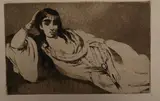 L'Odalisque by Edouard Manet, Eau-forte et aquatinte sur vergé, sans doute issue de l'ouvrage d'Ed, sold Dec 2023