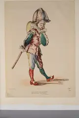 Polichinelle. 1874 by Edouard Manet, Lithographie en couleurs sur Japon vergé mince, sold Dec 2023