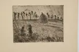 Effet de pluie. 1879 by Camille Pissarro, Eau-forte, pointe sèche, aquatinte sur vergé, sold Dec 2023