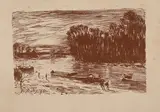 Bords du Loing près de Saint Mammès by Alfred Sisley, Lithographie en couleurs sur vélin, sold Dec 2023