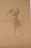La Modiste, Renée Vert by Henri de Toulouse-Lautrec, Lithographie en couleurs sur vélin chamois, deuxième édition, sold Dec 2023
