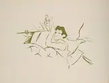 Ta Bouche. 1893 by Henri de Toulouse-Lautrec, Lithographie en vert olive sur vélin, sold Dec 2023