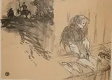 Couverture pour «Les Courtes Joies». 1897 by Henri de Toulouse-Lautrec, Lithographie en deux tons sur Japon, édition Frapier, sold Dec 2023