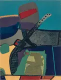Arizovert by Maurice Estève, 1972, Lithographie en couleurs sur vélin pour la revue XXe siècle, sold Nov 2023
