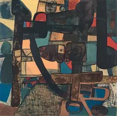 Safranda by Maurice Estève, 1969, Lithographie en couleurs sur vélin, sold Nov 2023