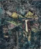 Si non ti tumbo ti maso. PL : pour l'album « Pour le jour, la nuit » 1974 by Roberto Matta, Eau-forte et aquatinte en couleurs, sold Nov 2023
