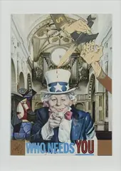 L’AGRESSION by Gudmundur Erro, 1968, Collage sur papier signé et daté en bas à gauche, sold Oct 2018