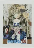 L’AGRESSION by Gudmundur Erro, 1968, Collage sur papier signé et daté en bas à gauche, sold Oct 2018