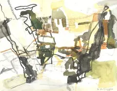 SANS TITRE by Eugène de Kermadec, 1974, Aquarelle et pastel sur papier signé en bas à droite, sold Oct 2018