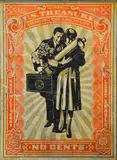 Proud Parents, 2007 - HPM by Shepard Fairey, Technique mixte et collage sur fond sérigraphique sur bois, sold Mar 2018