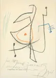 SANS TITRE by Joan Miró, vers 1974, Pastel sur papier signé et dédicacé à Marcel Joussaint en bas à droite, sold Mar 2018