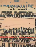 THEATRE DECHIRE by Arthur Aesbacher, 1966, Collage d’affiches déchirées contrecollées sur carton signé en bas à droite, sold Mar 2018