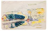 La Seine à Samois by Paul Signac, 1900, Mine de plomb et aquarelle sur papier, sold Nov 2024