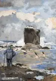 Goëmonier devant Sieck by Mathurin Méheut, Gouache sur papier, sold Nov 2024