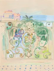 Fenêtre ouverte à Cannes by Raoul Dufy, 1942, Aquarelle et gouache sur papier, sold Nov 2024