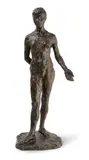 Nu debout, la main droite tendue by Léopold Kretz, Épreuve en bronze à patine brune, sold Nov 2024