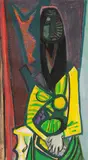 La Catalane, Collioure by Édouard Pignon, 1947, Gouache sur papier, sold Nov 2024