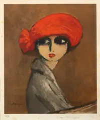 Le Coquelicot by Kees van Dongen, 1960, Lithographie en couleurs sur vélin d'Arches, sold Nov 2024