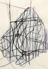 Sans titre by Thomas Müller, 2015, Fusain, mine de plomb, crayons et gouache sur papier, sold Nov 2024