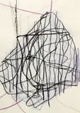 Sans titre by Thomas Müller, 2015, Fusain, mine de plomb, crayons et gouache sur papier, sold Nov 2024