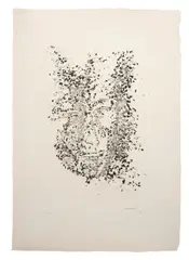 Visage by Akbar Padamsee, 1995, Lithographie sur papier, sold Nov 2024