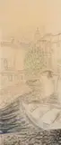 Le canal by Louis Touchagues, Encre et aquarelle sur papier, sold Nov 2024