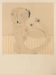 Marionnette by Hans Bellmer, 1973, Lithographie en couleurs sur papier, sold Nov 2024