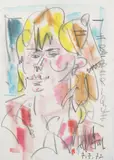 Frédérique by Gen Paul, 1972, Pastel gras sur papier, sold Nov 2024