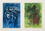 Sans titre, 1956. Deux compositions by Dang Lebadang, Gouache sur papier, sold Sep 2024