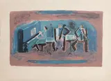 Le concert by Henryk Hayden, 1969, Lithographie en couleurs sur papier, sold Sep 2024