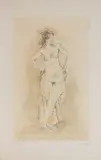 Nu debout by Léopold Kretz, Lithographie en couleurs sur papier, sold Sep 2024