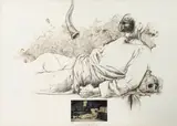 Pulcinella by Ernest Pignon-Ernest, 1993, Lithographie sur papier, sold Sep 2024