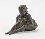 Femme assise, les bras sous les jambes by Georges Oudot, Epreuve en bronze à patine brune, sold Sep 2024