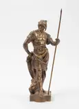 Honneur - Patrie by Emile Picault, Épreuve en bronze patiné cuivre nuancé doré, sold Jun 2024