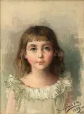 Portrait d'une jeune fille by Anna Bilińska-Bohdanowicz, 1889, Pastel sur papier contrecollé sur toile, sold Jun 2024