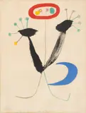 Illustration pour « Parler seul » de Tristan Tzara by Joan Miró, 1950, Lithographie en couleurs portant la mention «une des, sold Jun 2024