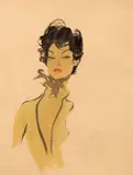 Portrait de Monique by Jean-Gabriel Domergue, Mine de plomb, aquarelle et gouache sur papier, sold Jun 2024