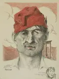 Au citoyen André Bernheim / Procès Carrier : Tout Nantes conspire contre moi 13 Xbre 1794 by René Baudichon, Fusain et crayons de couleur, sold Jan 2023