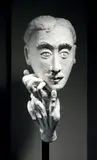 Proust aux deux mains by Pascale Loisel, Bronze à patine blanc-vert, sold Nov 2022