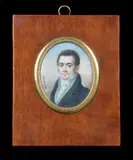Portrait de Louis Joseph Ferdinand Hérold by Charles-Henri Augustin, 1791, Aquarelle et gouache ovale, sold Oct 2022
