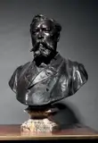 Buste d'Henri Lozé by Jules Dalou, 1891, Bronze à patine sombre signé et daté, sold Oct 2022