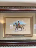 Cosaque dans une tcherkesse rouge by Nikolai Samokysh, Aquarelle et gouache sur papier, sold Apr 2022