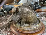 La Charca - sanglier by Antonio Coello de Portugal, Bronze à patine médaille, sold Apr 2022