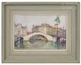 Vue de Venise by Charles Toché, 1908, Aquarelle et gouache signée, sold Nov 2024