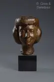 Portrait de femme by Guy-Charles Revol, Epreuve en bronze patiné, sold Nov 2024