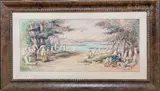 Ottomanes dans un cimetière musulman près du Bosphore by Serop Levon Avakyan, Aquarelle sur papier, sold Sep 2024