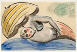 Bain de soleil by Suzanne Duchamp, Aquarelle et gouache sur papier, sold Jul 2024