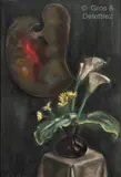 La palette by Henri Le Fauconnier, Aquarelle sur papier marouflé sur carton, sold Jul 2024