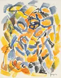 Sans titre by Jean-Claude Forquin, Gouache sur papier, sold Jul 2024